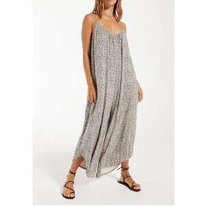 Z Supply Mini Leopard Print Jumpsuit Size Medium